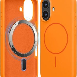 Mobile Phone Case for MagSafe - Silicone Back Magnetic in Fruity Orange